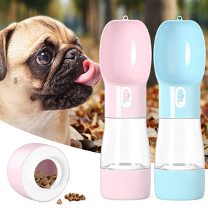 Dog Travel Bottle with Separate Food Compartment